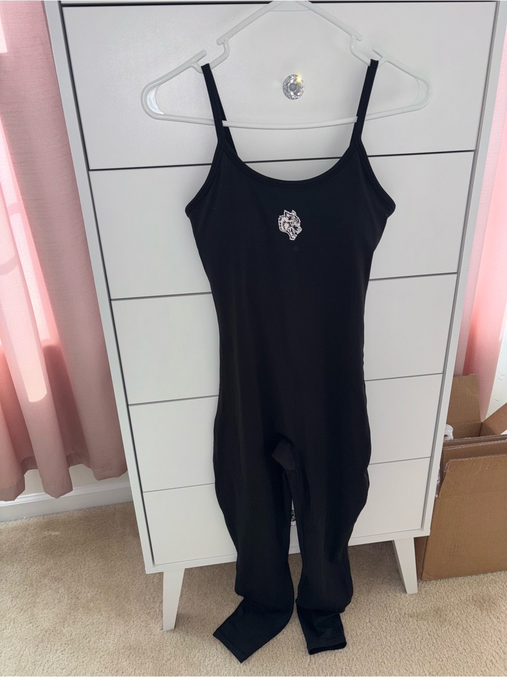 Kids Black One-Piece Dance/Leotard with Logo